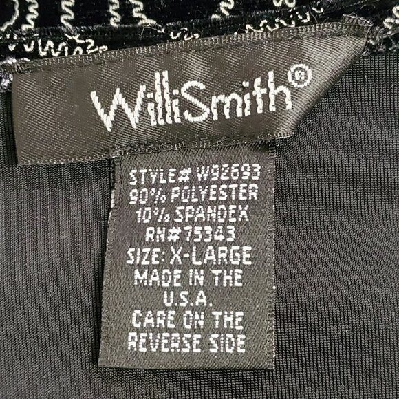 Willi Smith Womens Embroidered Velvet Fairy Grunge Top Size XL Black Whimsigoth - Picture 4 of 9